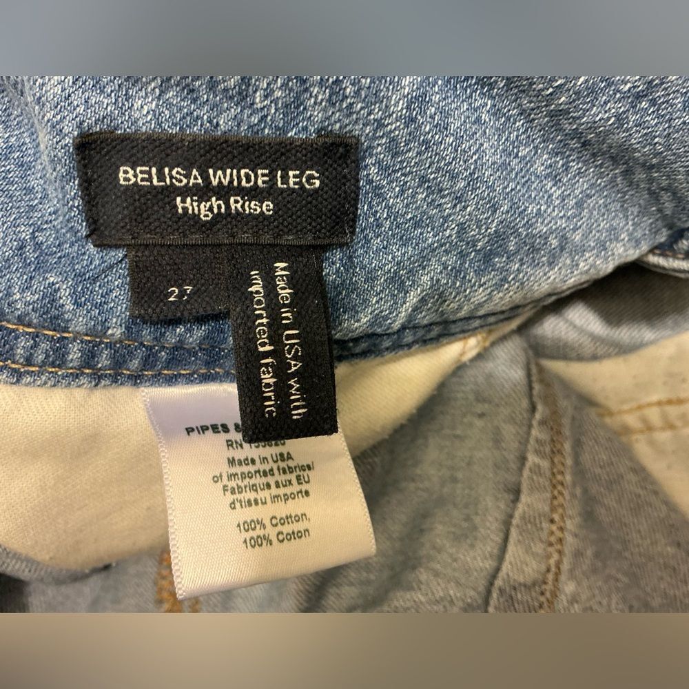 VERONICA BEARD Belisa high-rise cargo jeans Wide-Leg Blue Jeans size 27 - Picture 5 of 7